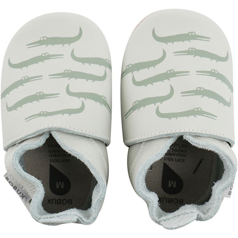 Chaussons bébé en cuir Soft soles Crocodile (9-15 mois) Bobux