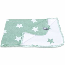 Couverture Star vert menthe et blanc (70 x 95 cm)  par Baby's Only