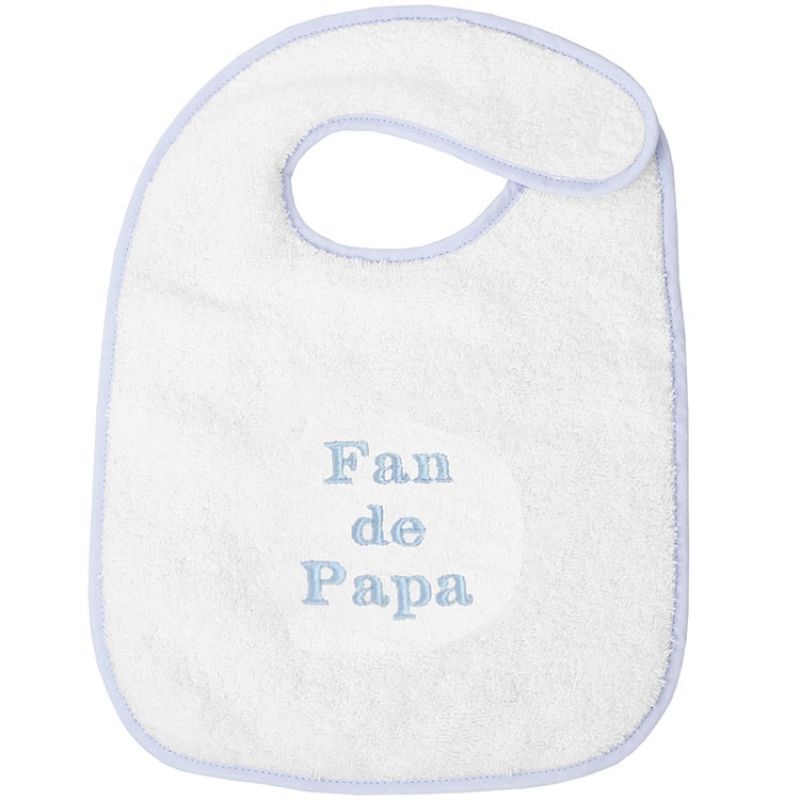 Bavoir à velcro fan de papa bleu ANVIE