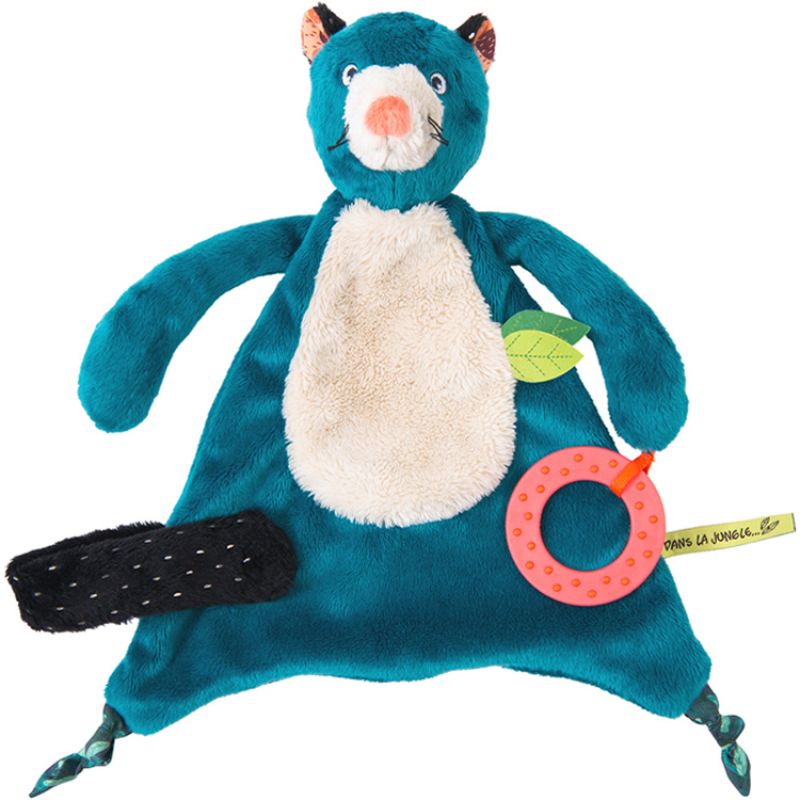Doudou de dentition Zimba la panthère Dans la Jungle Moulin Roty