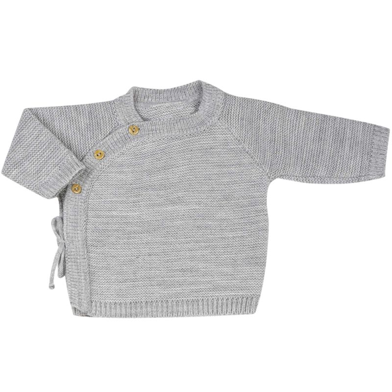 Brassière en tricot Grise (0-1 mois) Trois Kilos Sept