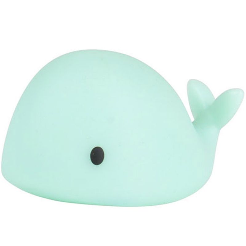 Veilleuse tactile baleine Moby vert d'eau (7 cm) FLOW