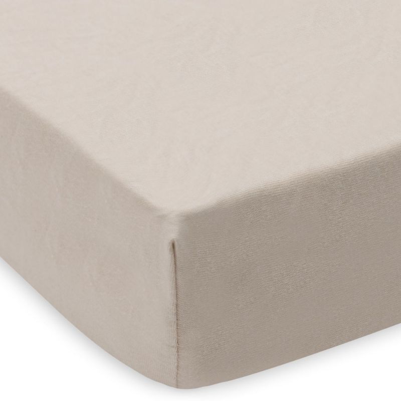 Lot de 2 draps housses en jersey pour matelas de parc Oatmeal-Sand (75 x 95 cm) Jollein Produit 3