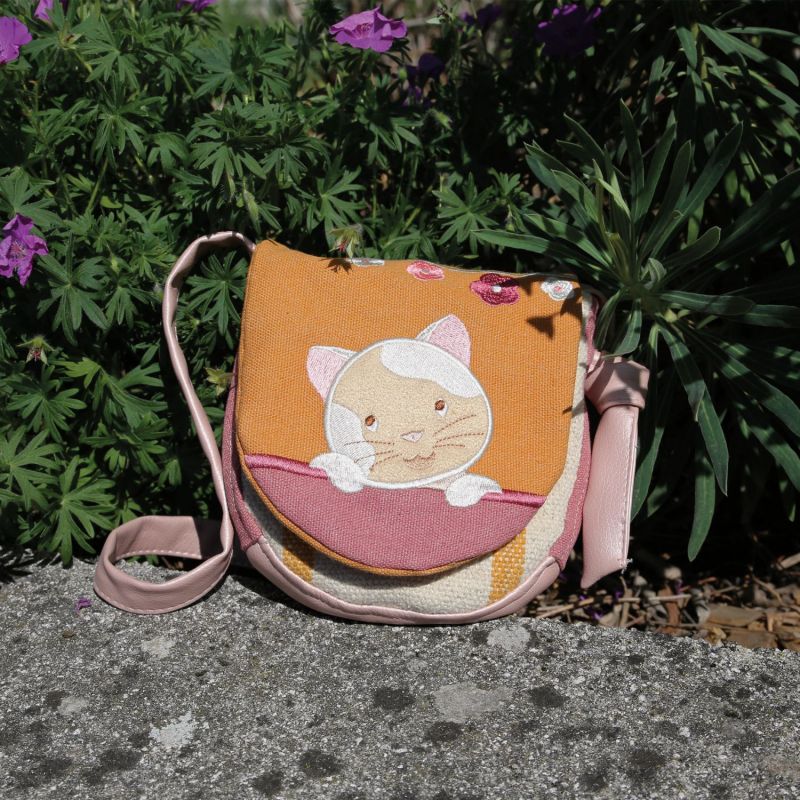 Sac bandoulière enfant Les Copains d'abord Chat L'oiseau bateau Ambiance 2