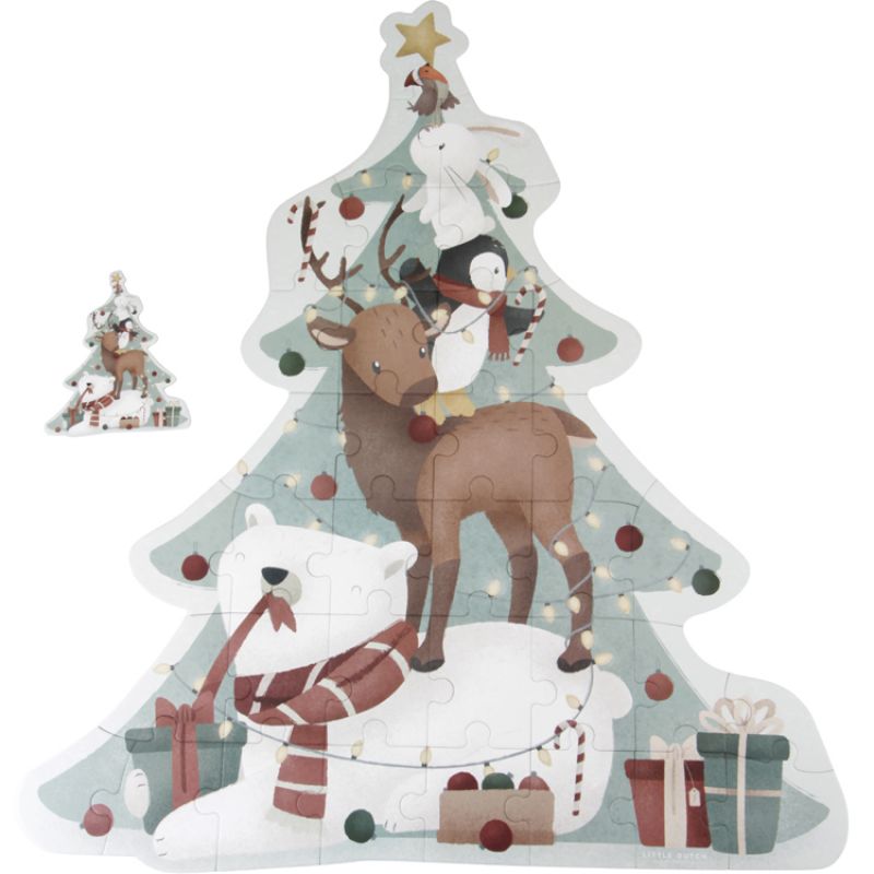 Puzzle géant sapin de Noël (35 pièces) Little Dutch