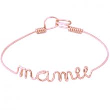 Bracelet Mamie en fil Gold-filled or rose 585° (16 cm)  par Hava et ses secrets