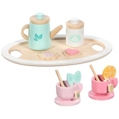 Service à thé en bois Colourful Teatime (13 pièces)