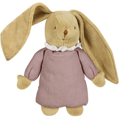 Peluche musicale lapin nid d'ange vieux rose (28 cm)