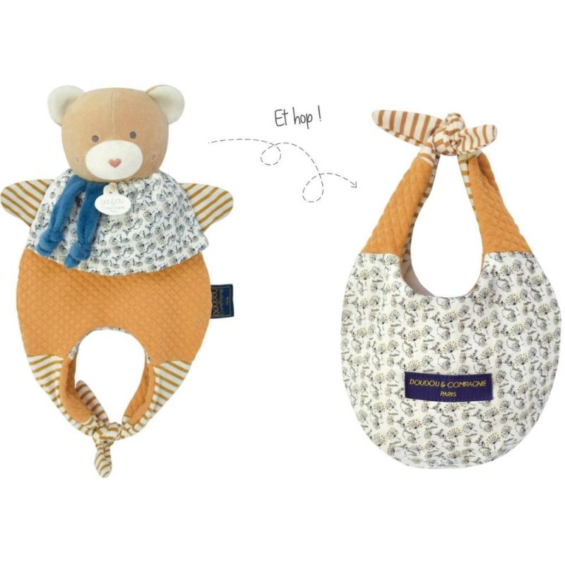 Doudou amusette 3 en 1 Ours Les petits futés Doudou et Compagnie