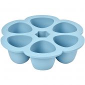 Moule de congélation multi portions silicone bleu (6 x 150 ml)
