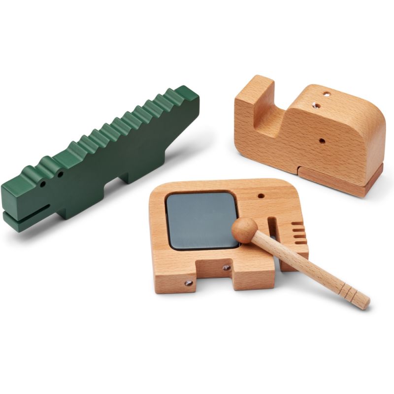 Ensemble instruments de musiques Torsten whale blue et garden green Liewood