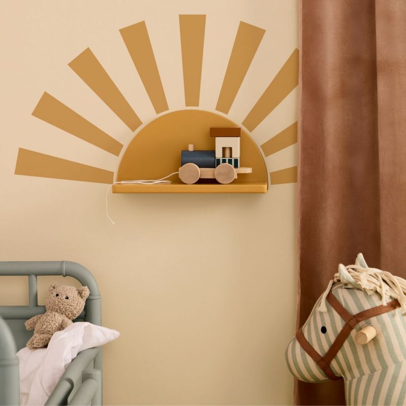 Etagère demi-cercle Star Moutarde Kid's Concept Ambiance 2