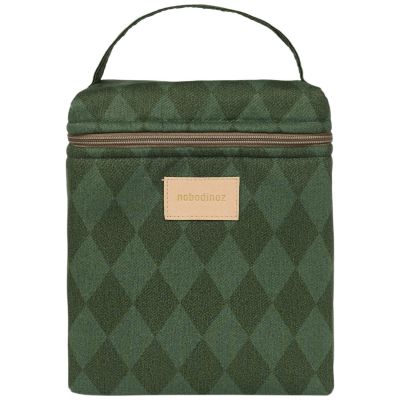 Sac isotherme pour biberon et déjeuner Hyde Park Forest Green Diamonds