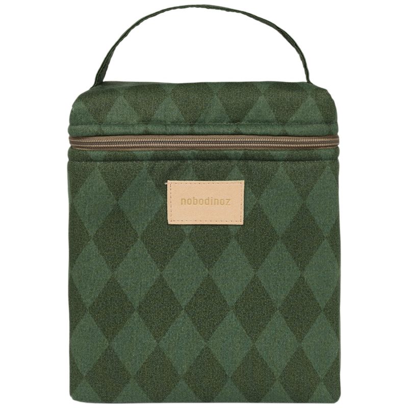 Sac isotherme pour biberon et déjeuner Hyde Park Forest Green Diamonds Nobodinoz Produit 2