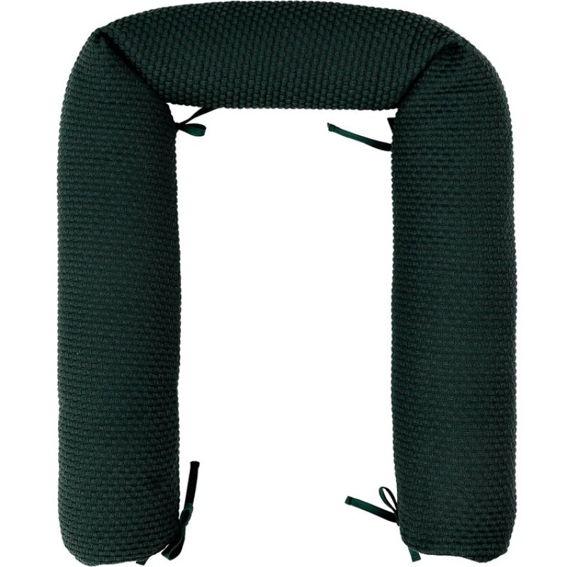 Tour de lit traversin en tricot vert foncé Axel et Luna (180 cm) Nattou