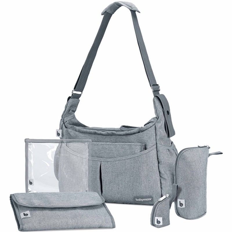 Sac à langer bandoulière Urban Bag Smokey gris Babymoov