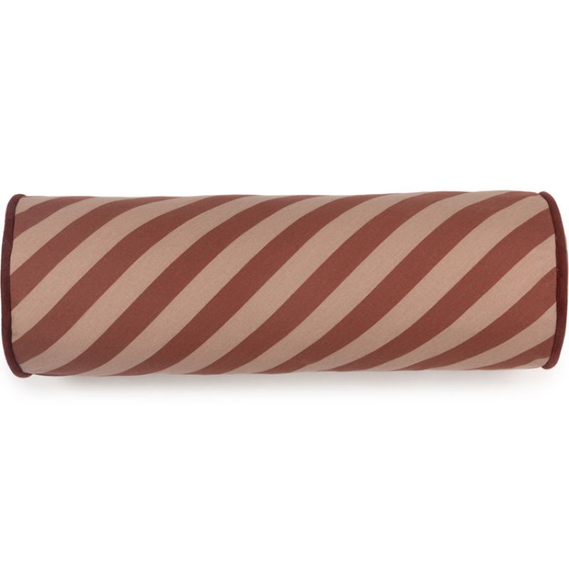 Coussin cylindrique Majestic Marsala Taupe Nobodinoz