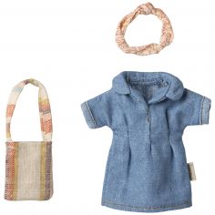 Ensemble robe en denim et sac à main Maman Souris - Maileg
