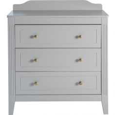 Commode 3 tiroirs Opéra grise - Maison Charlotte