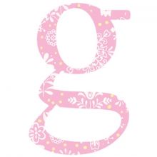 Lettre adhésive G My ABC pink by Anne Cresci  par Lilipinso