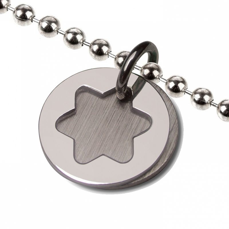 Collier sur chaîne boule I Believe David (argent 925°) Mikado
