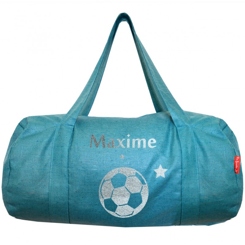 Sac de voyage en toile turquoise personnalisable Les Griottes