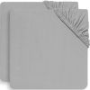 Lot de 2 draps housses de berceau gris (40 x 80 cm) - Jollein