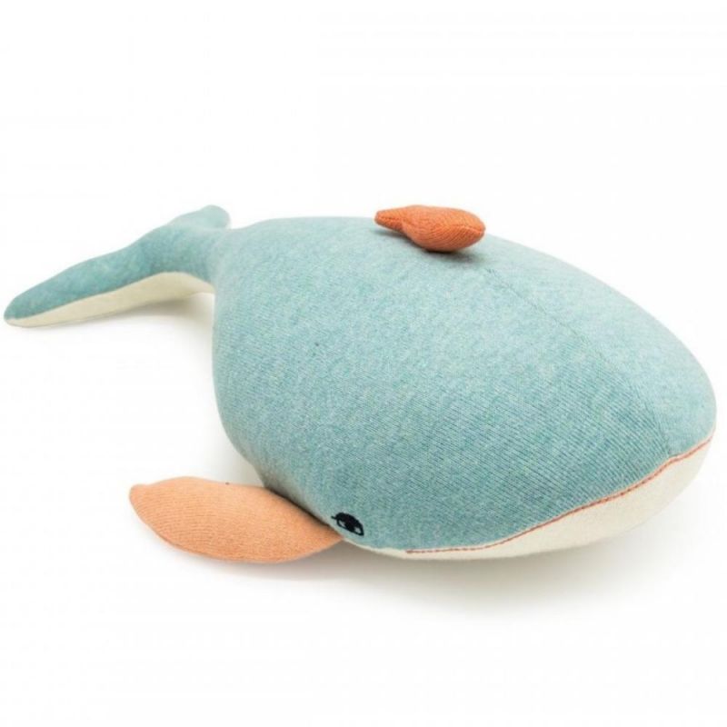 Coussin baleine bleue (36 x 24 cm) L'oiseau bateau