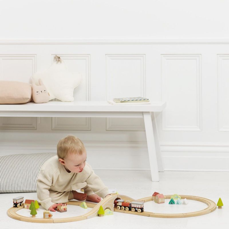 Circuit de train en 8 en bois FSC Le Toy Van Ambiance 4