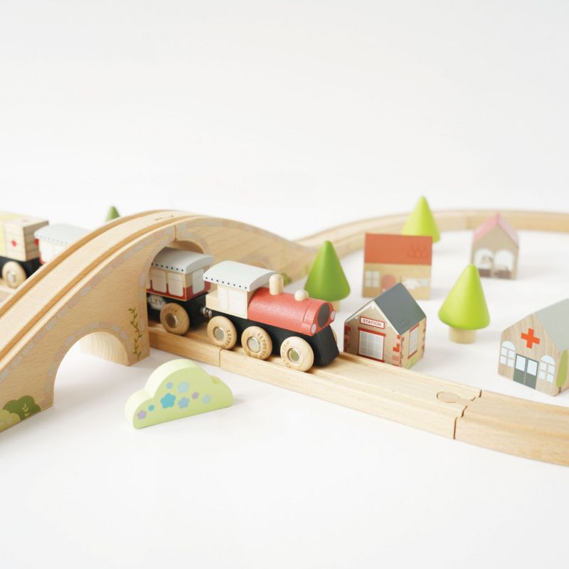 Circuit de train en 8 en bois FSC Le Toy Van Ambiance 7