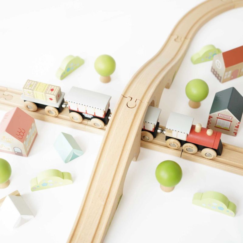 Circuit de train en 8 en bois FSC Le Toy Van Ambiance 9
