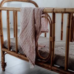 Pack 2 langes en coton bio rose poudré