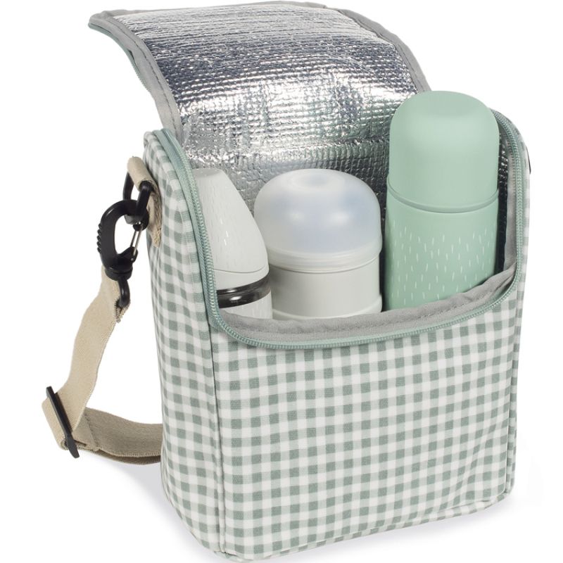 Sac repas isotherme I Love Vichy vert (6 L) Walking Mum Produit 2