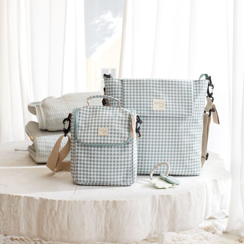Sac repas isotherme I Love Vichy vert (6 L) Walking Mum Ambiance 7
