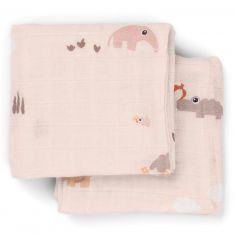 Lot de 2 langes Playground Rose