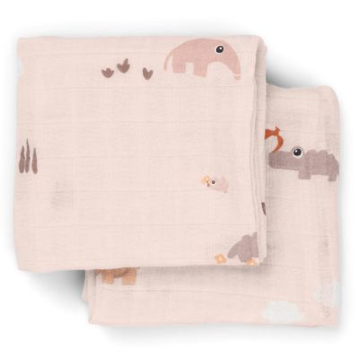 Lot de 2 langes Playground Rose