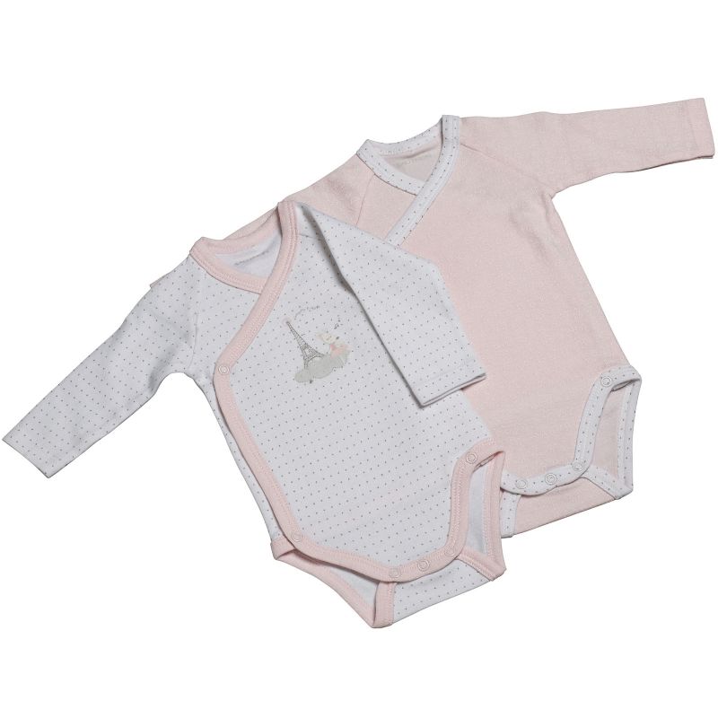 Lot de 2 bodies croisés manches longues Lilibelle (Naissance : 50 cm) Sauthon