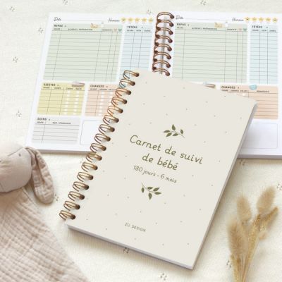 Carnet de suivi de bébé feuille (0-6 mois)