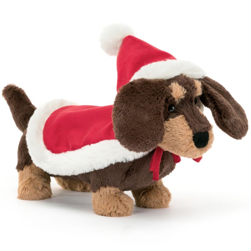 Peluche Otto le teckel de Noël (19 cm) Jellycat