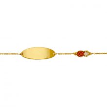 Bracelet gourmette Ananas (or jaune 375°)  par Berceau magique bijoux