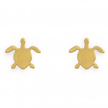 Boucles d'oreilles Nature tortue (vermeil doré)  par Coquine