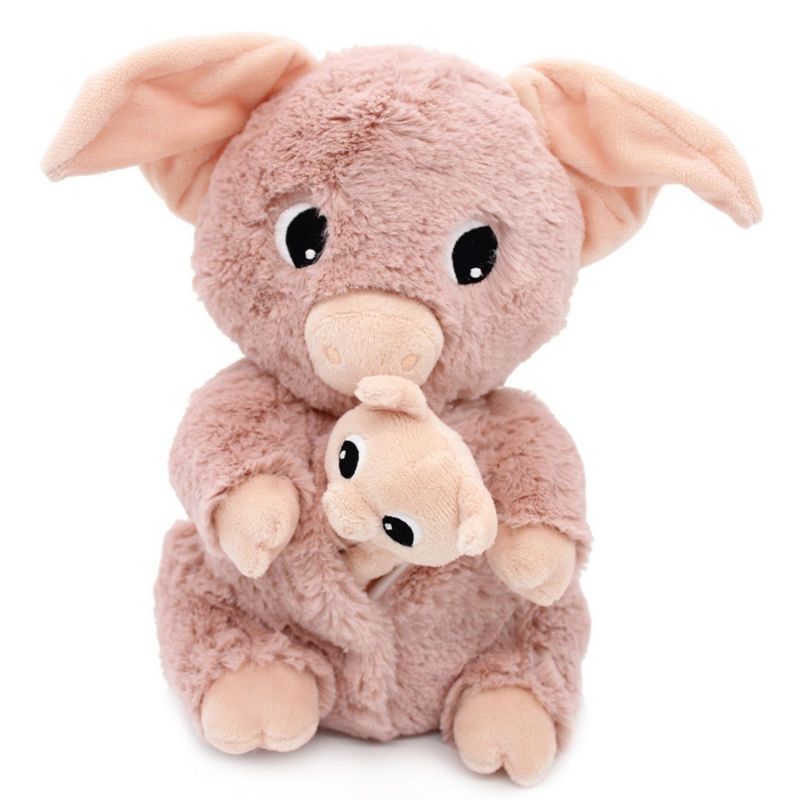 Peluche Barbekiou maman et bébé Les Ptipotos Rose (25 cm) Les Déglingos Produit 3
