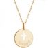 Collier enfant médaille Croix ivoire plaqué or 42 cm (personnalisable) - Petits trésors