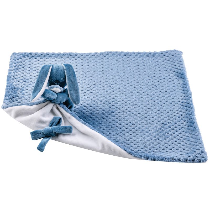 Doudou plat attache sucette Lapidou Pineapple bleu et blanc Nattou