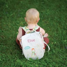 Sac à dos La fille et le lapin (personnalisable)