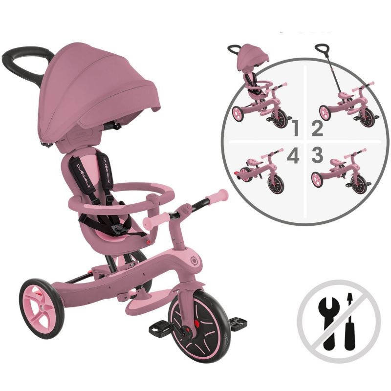 Tricycle Trike Explorer 4 en 1 eco-logic Framboise Globber Produit 7