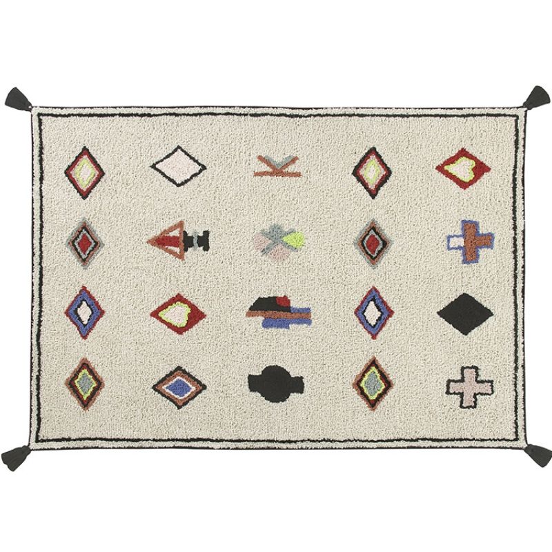 Tapis lavable Naador sur fond écru (140 x 200 cm) Lorena Canals