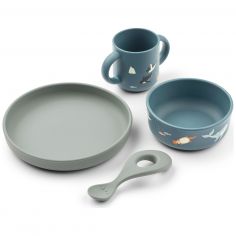 Coffret repas en silicone Vivi Arctic Sea (4 pièces) - Liewood