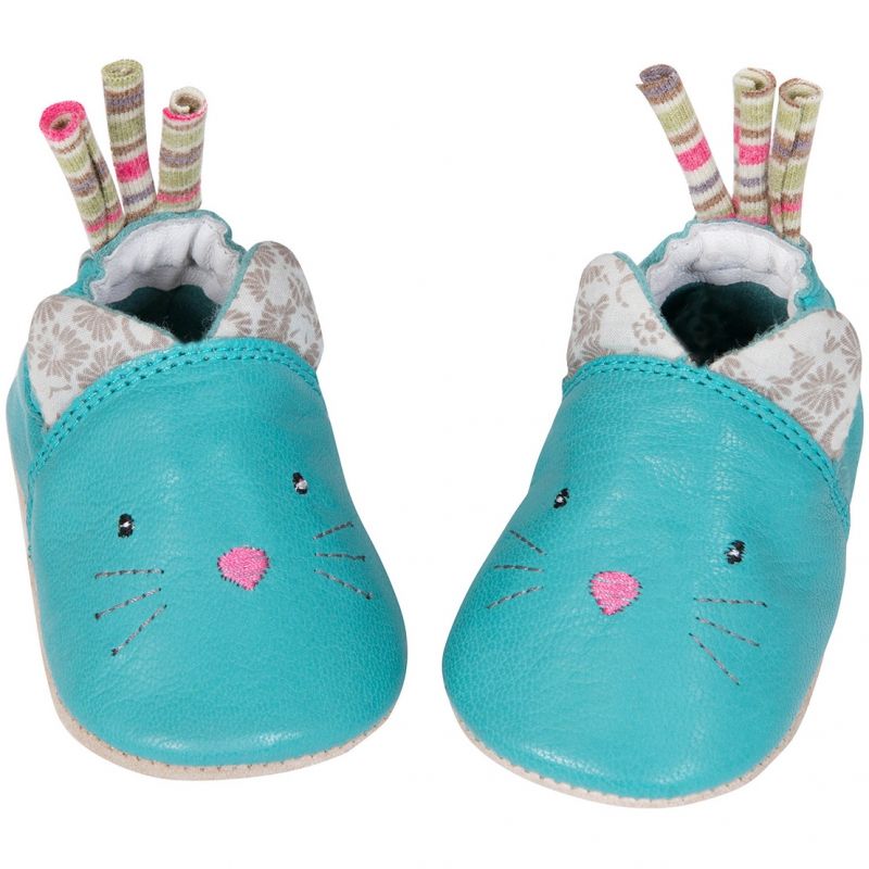 Chaussons cuir chat Les Pachats (12-18 mois) Moulin Roty