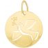 Médaille ronde Colombe 16 mm (or jaune 375°) - Berceau magique bijoux Médaille ronde Colombe 16 mm (or jaune 375°) - Berceau magique bijoux